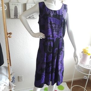 Studio I Dress plated purple and black size 14